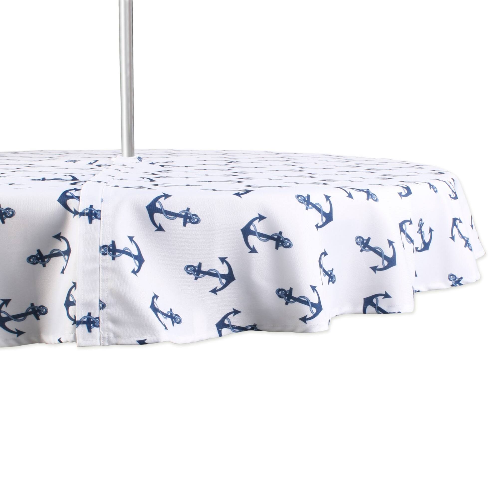 DII® 60" Round Anchors Print Outdoor Tablecloth with Zipper